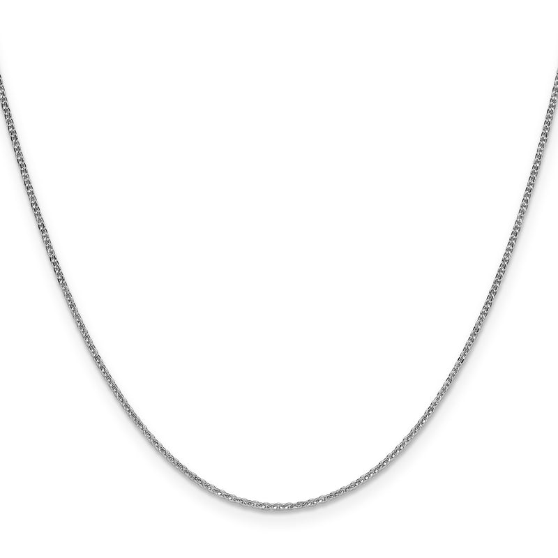 16 Inch 10K White Gold 1.4mm Flat Cable Chain Necklace