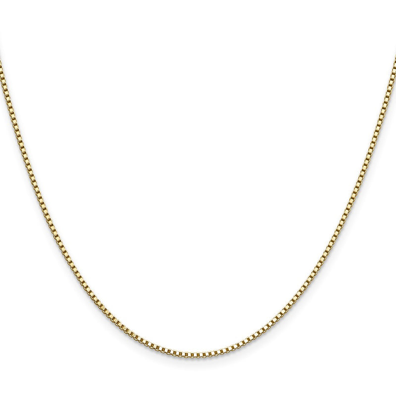 2 Inch 10K Yellow Gold 1.1mm Box Chain Necklace