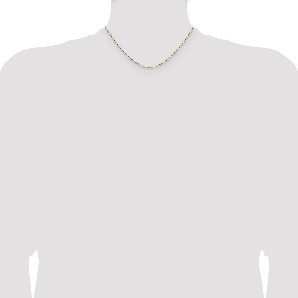 16 Inch 10K Yellow Gold 1.1mm Box Chain Necklace