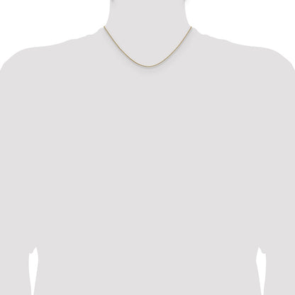 16 Inch 10K Yellow Gold 1.1mm Box Chain Necklace