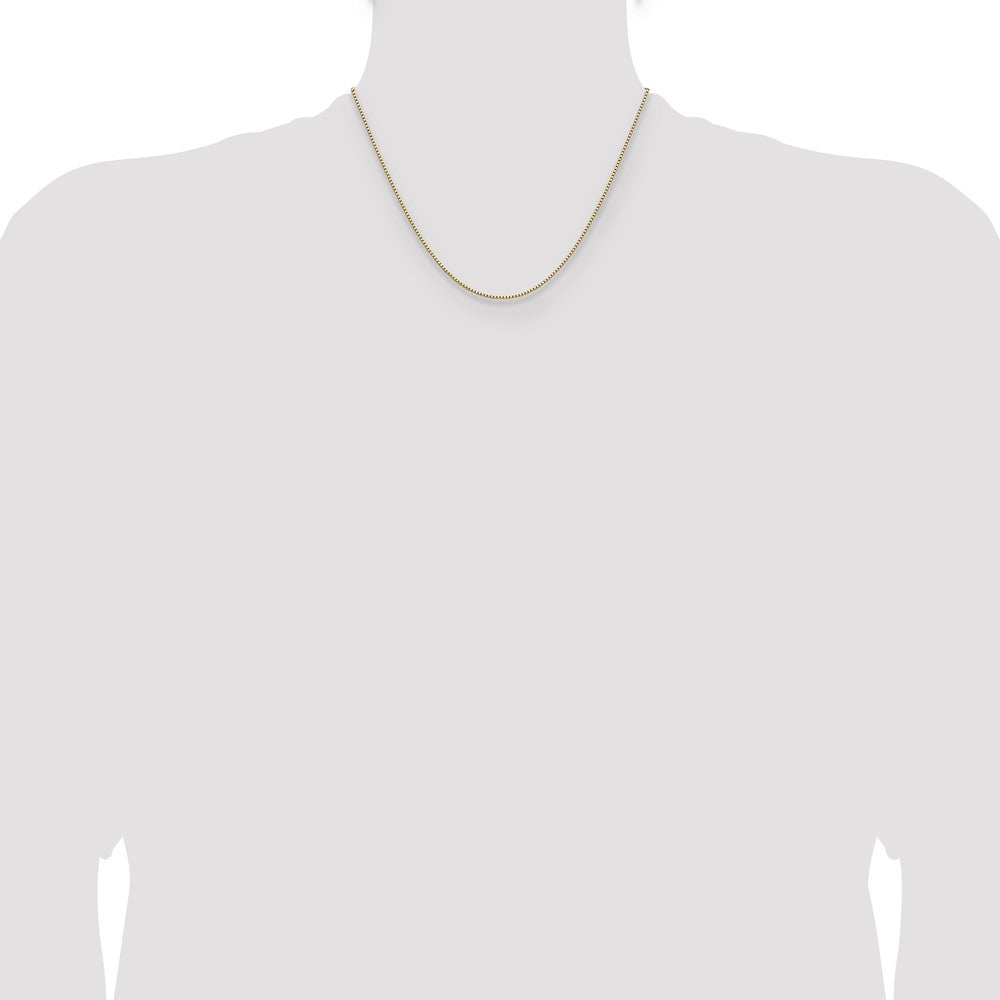 18 Inch 10K Yellow Gold 1.1mm Box Chain Necklace
