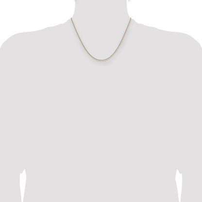 18 Inch 10K Yellow Gold 1.1mm Box Chain Necklace