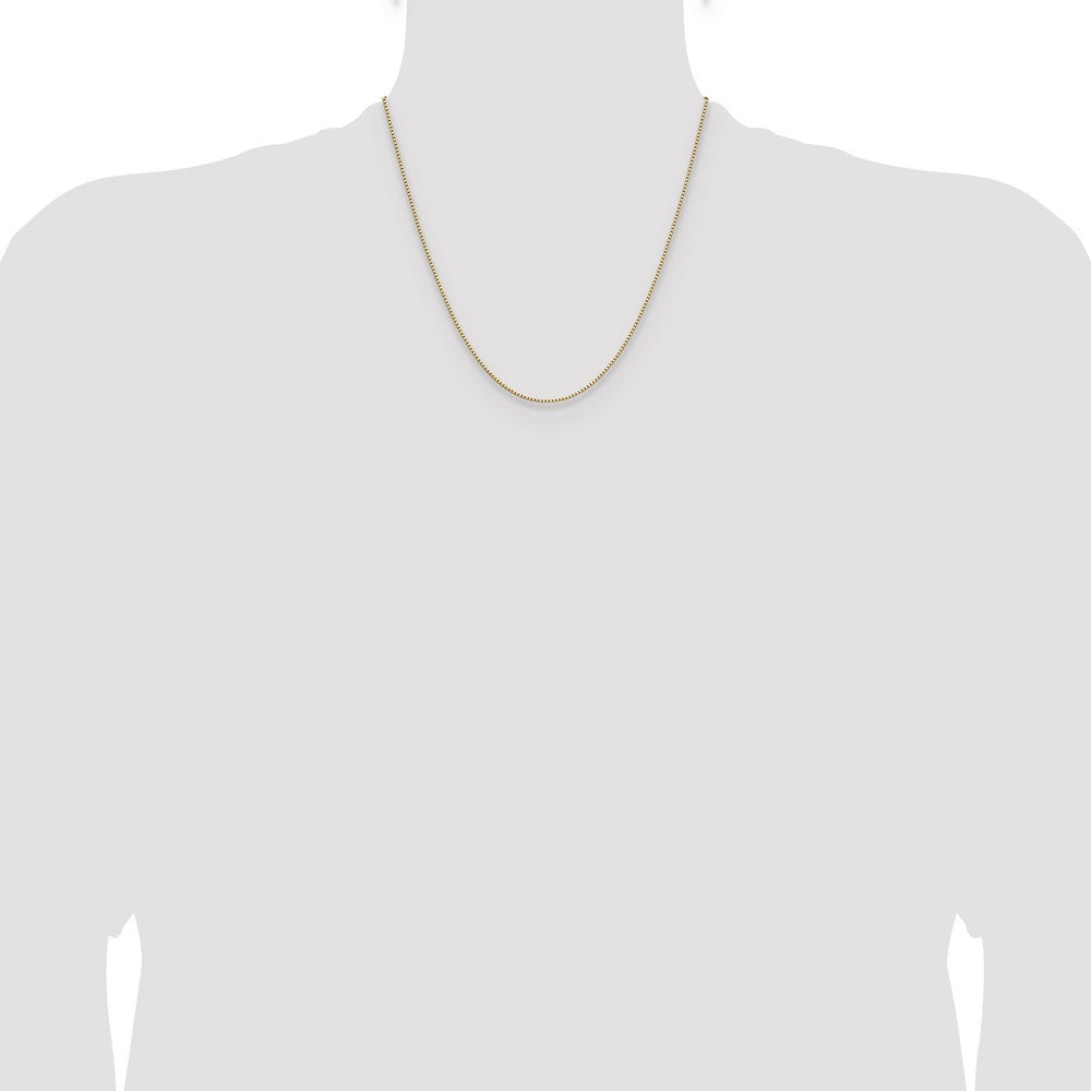 2 Inch 10K Yellow Gold 1.1mm Box Chain Necklace