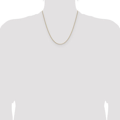 2 Inch 10K Yellow Gold 1.1mm Box Chain Necklace