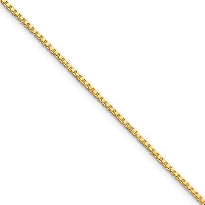 2 Inch 10K Yellow Gold 1.1mm Box Chain Necklace