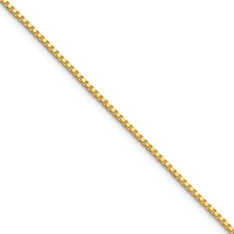 2 Inch 10K Yellow Gold 1.1mm Box Chain Necklace