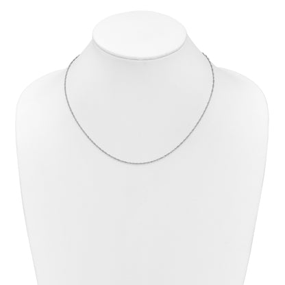 10K White Gold 1.5mm Singapore 1In+1In Adjustable Chain
