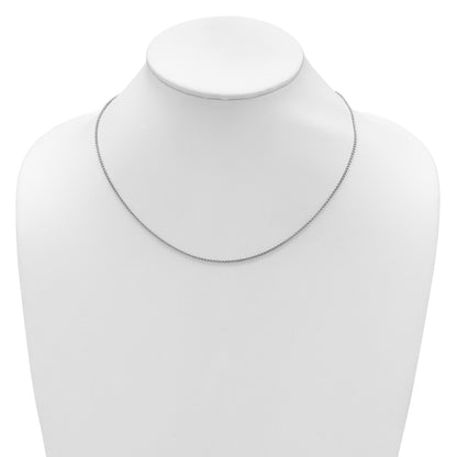10K White Gold 1.5mm Spiga 1In+1In Adjustable Chain