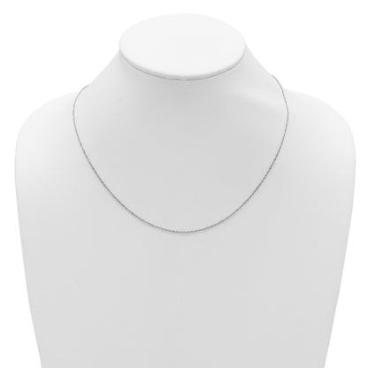 10K White Gold Adjustable 1.1mm Singapore Chain
