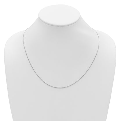 10K White Gold Adjustable 1.1mm Singapore Chain