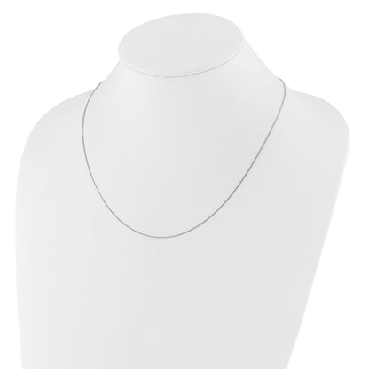 10K White Gold Adjustable .7mm Box Chain