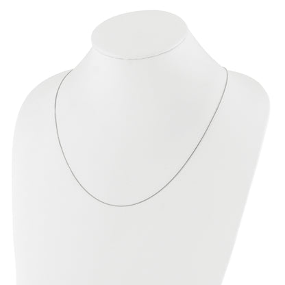 10K White Gold Adjustable .7mm Box Chain