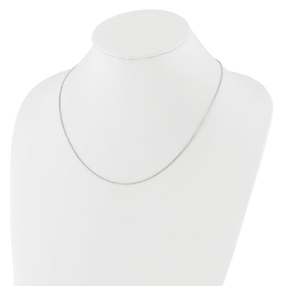 10K White Gold Adjustable 1mm Box Chain