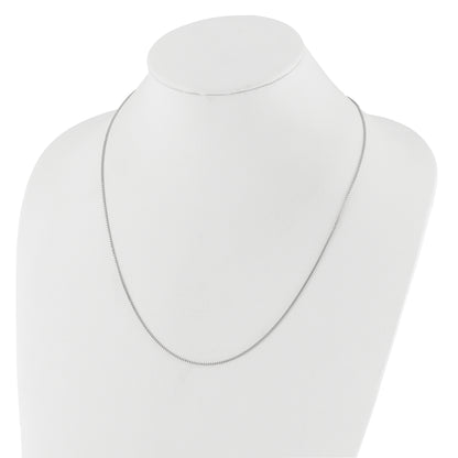10K White Gold Adjustable 1mm Box Chain