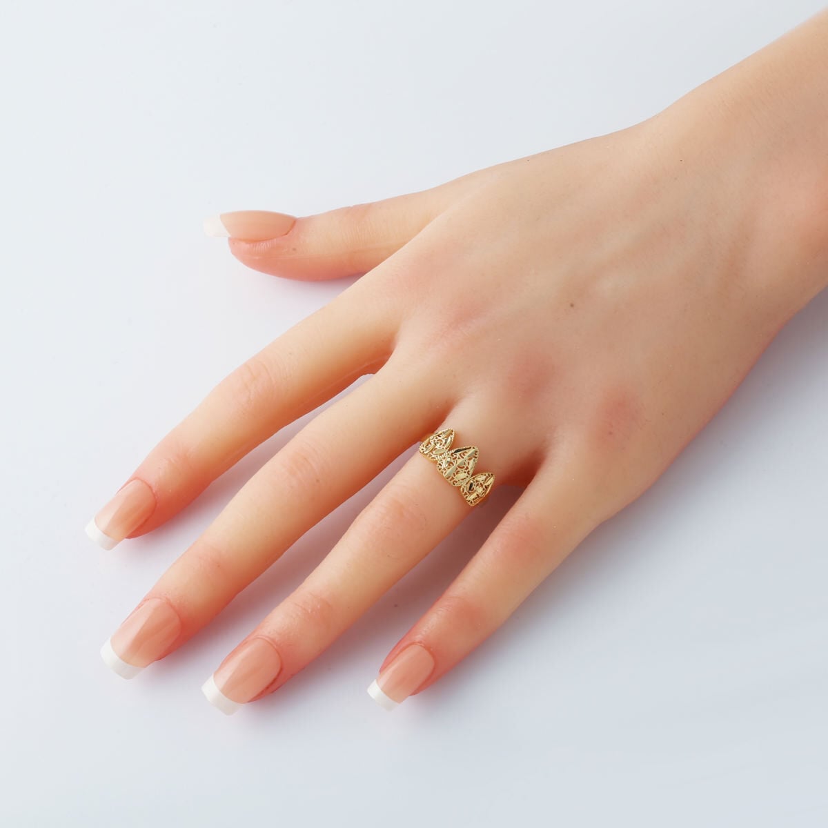 14K Yellow Gold Filigree Engraved Ring