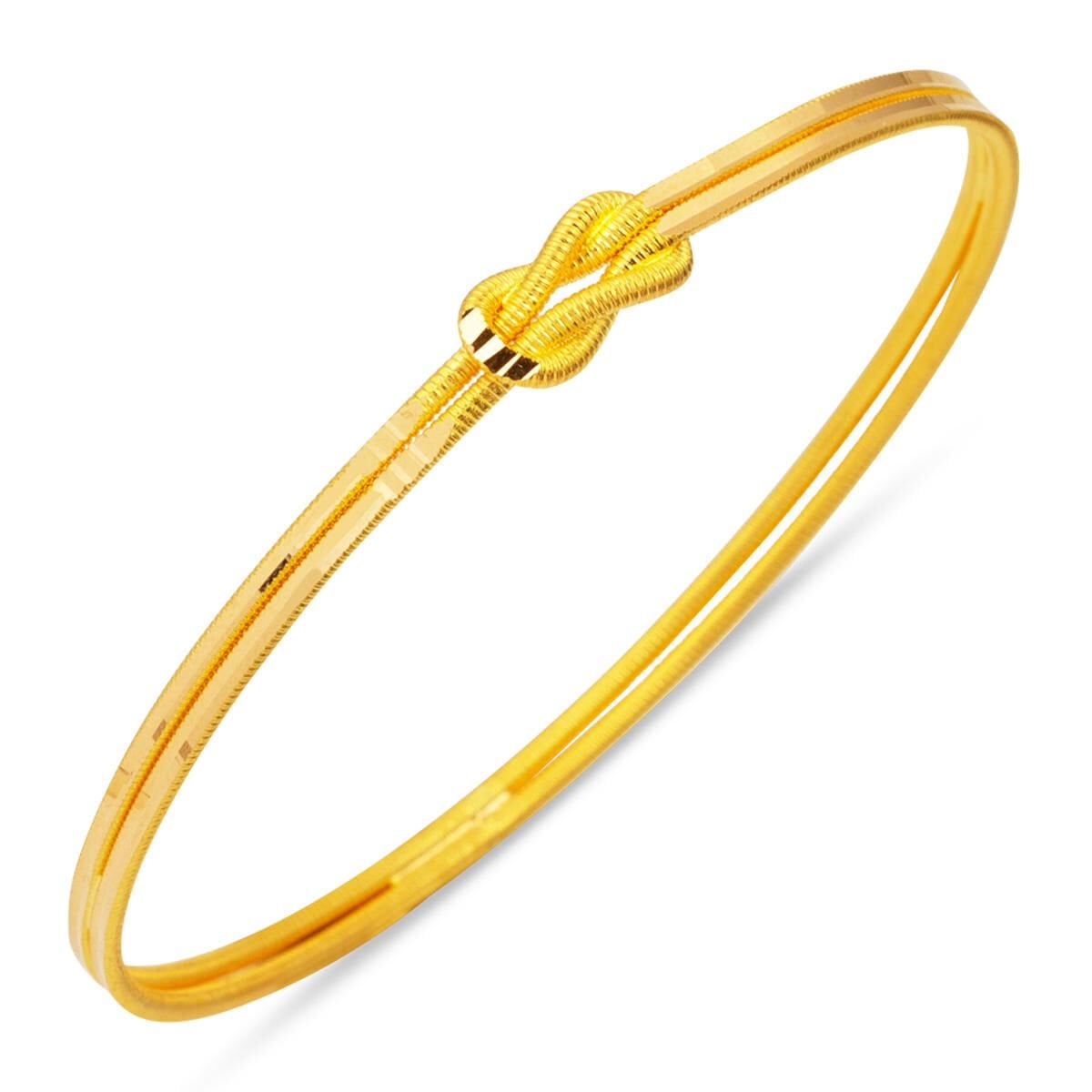 22K Yellow Gold Love Knot Ajda Bangle (15 g)