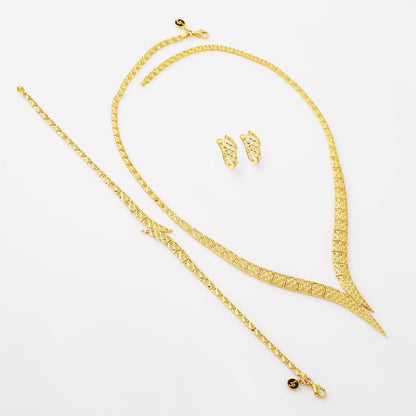 14K Yellow Gold Drop Design Bridal Set