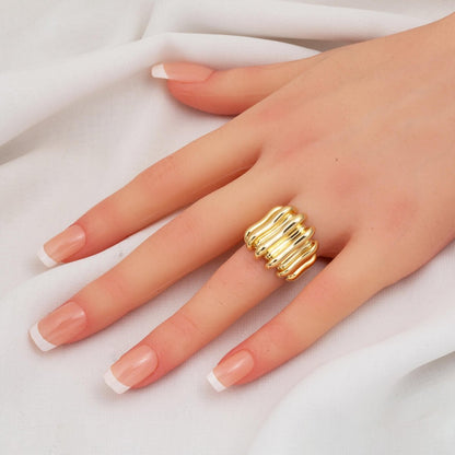 14K Yellow Gold Sequence Ring