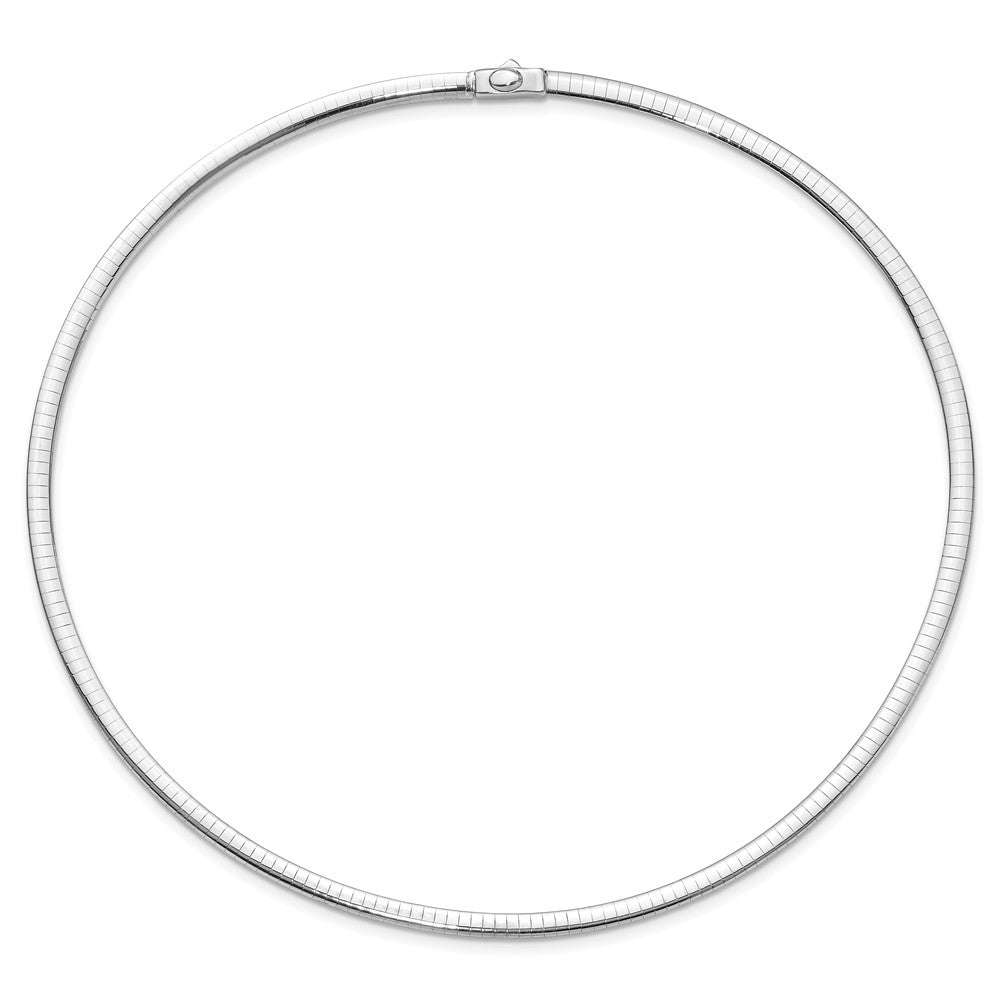10K Two Tone 4mm Reversible Omega Necklace