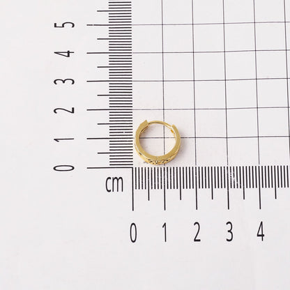 14K Yellow Gold Arrow Design Hoop Earrings