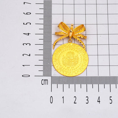 22K Yellow Gold Full Bow Necklace