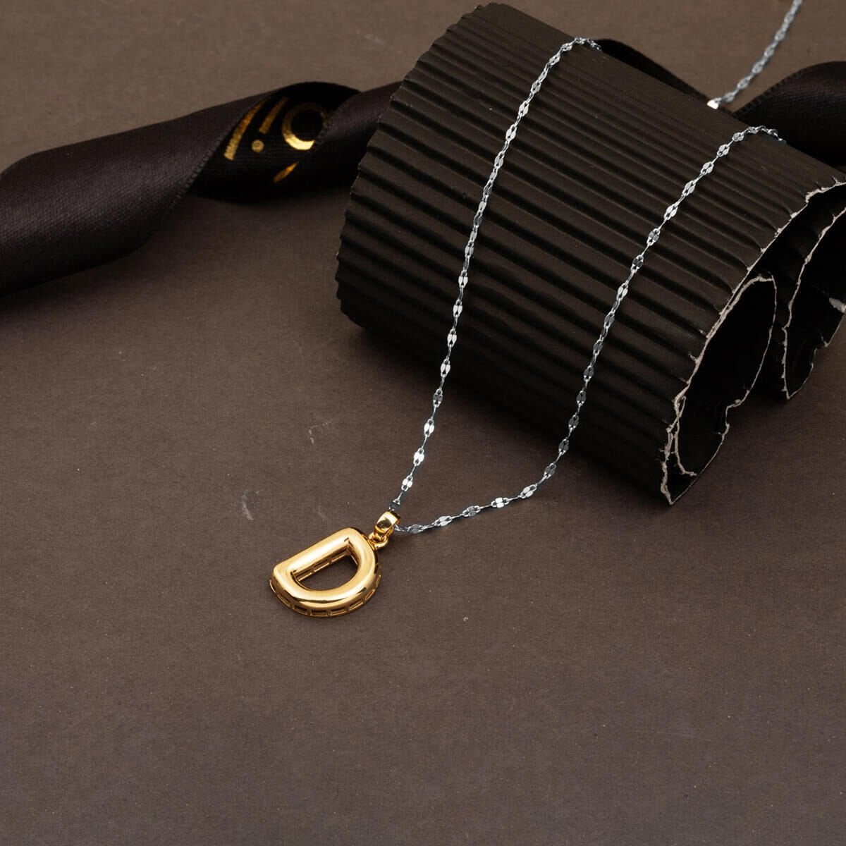 14K Yellow Gold Initial D Balloon Pendant