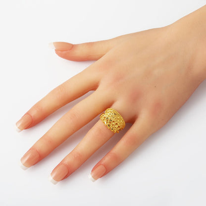 14K Yellow Gold Harvest Wheat Ring