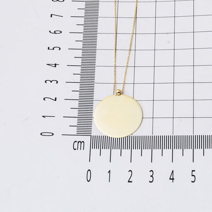 14K Yellow Gold Personalized Custom Text Necklace