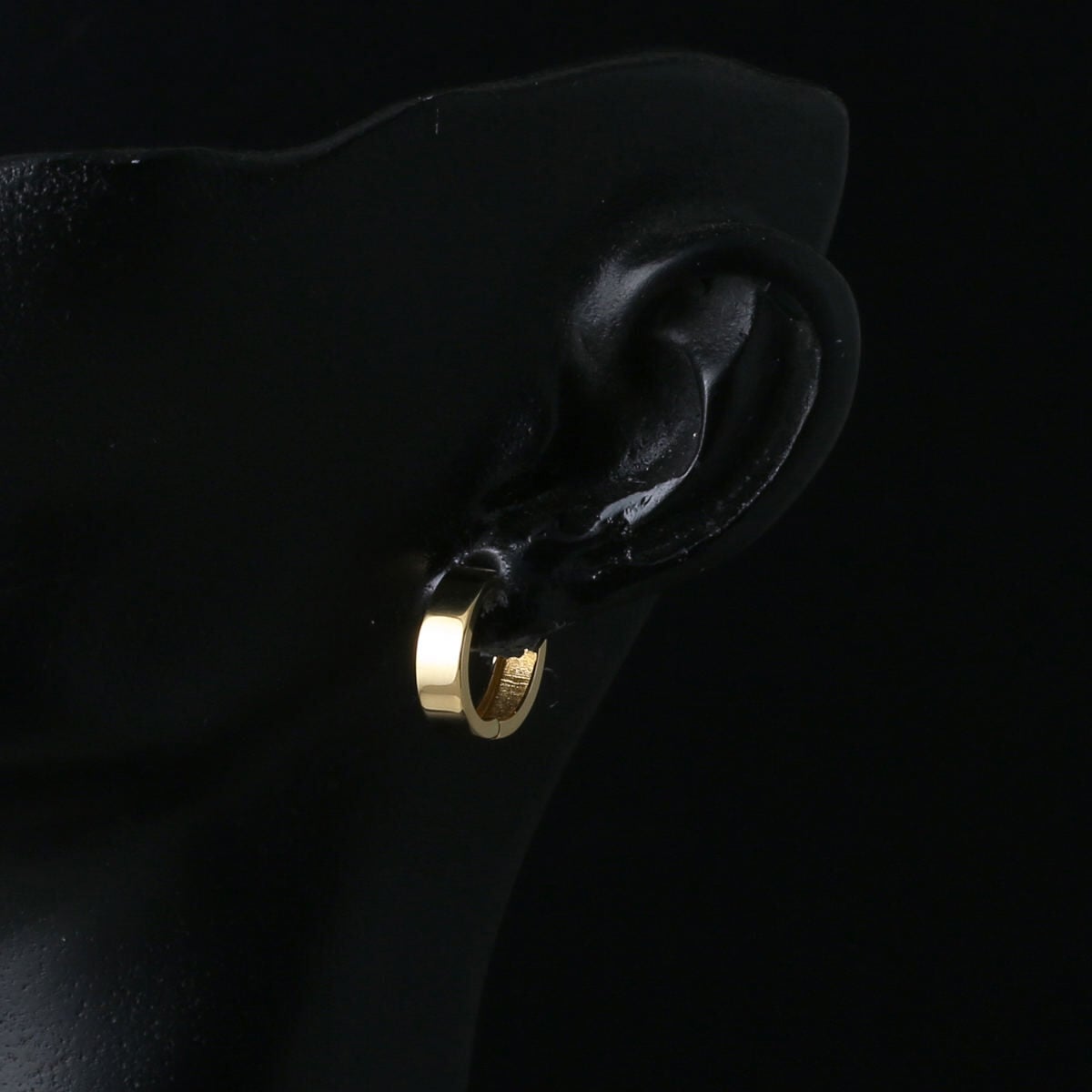 14K Yellow Gold High Polish Classic Hoop Earrings