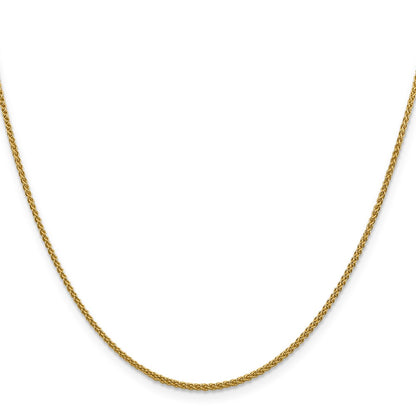 24 Inch 14K Yellow Gold 1.5mm Spiga Chain Necklace
