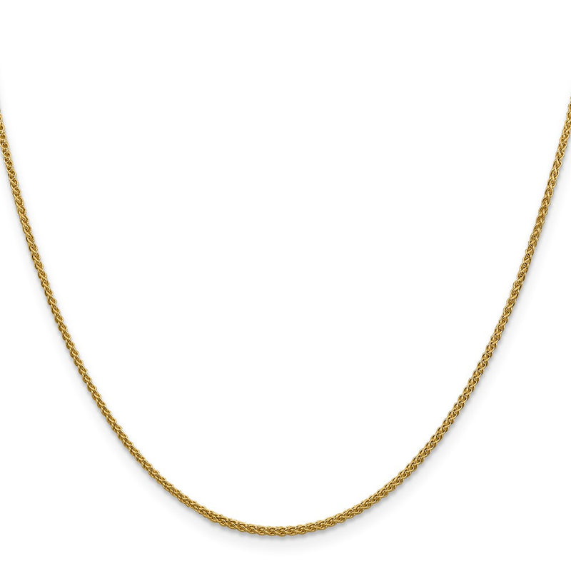 24 Inch 14K Yellow Gold 1.5mm Spiga Chain Necklace