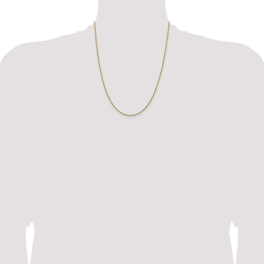 22 Inch 14K Yellow Gold 1.5mm Spiga Chain Necklace