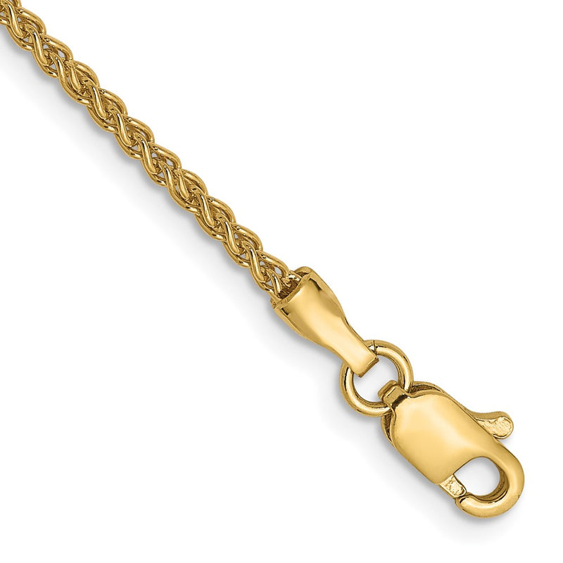 14K Yellow Gold 1.5mm Spiga Anklet