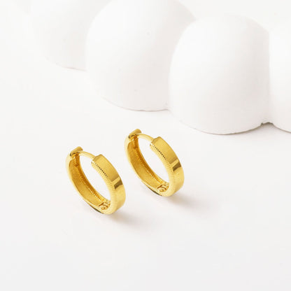 14K Yellow Gold Ajda Thick Hoop Earrings