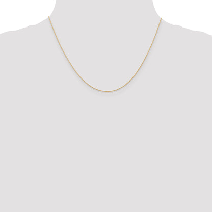 10K Rose Gold 10K .5mm Carded Cable Rope Chain