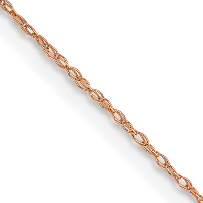 10K Rose Gold 10K .5mm Carded Cable Rope Chain