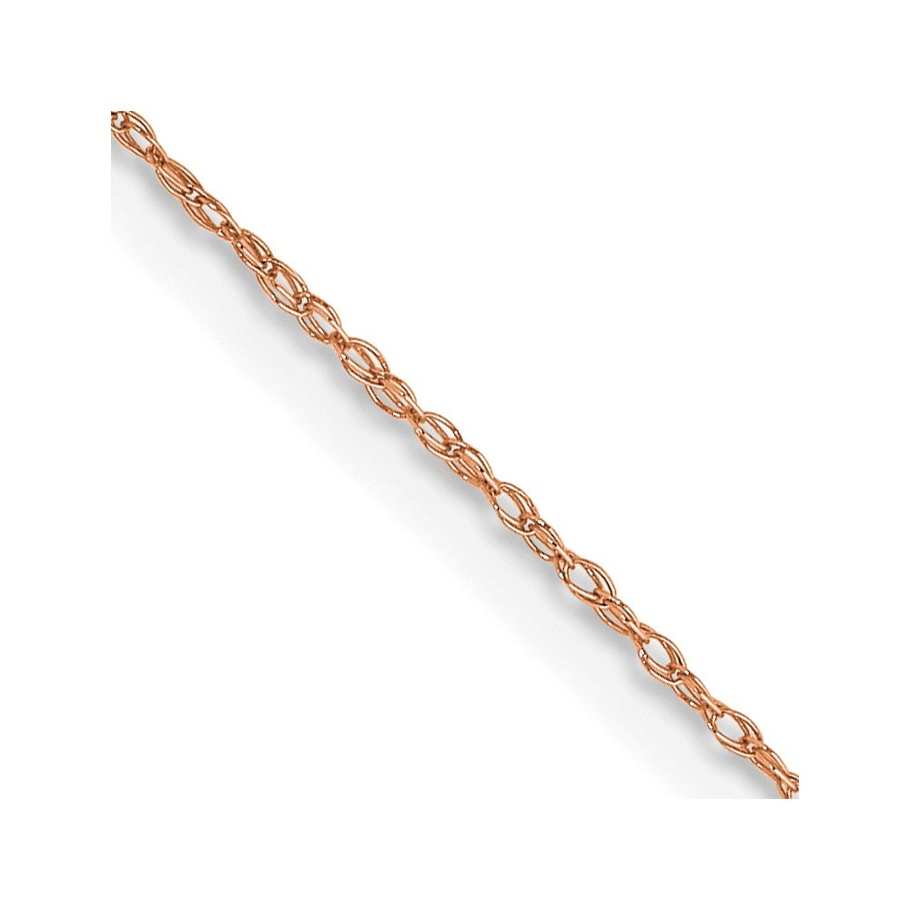 10K Rose Gold .5 mm Cable Rope Chain Necklace