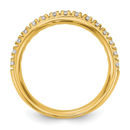 True Origin 14K Yellow Gold 1/2 carat Lab Grown Diamond VS+ F+ Complete Wedding Band Ring