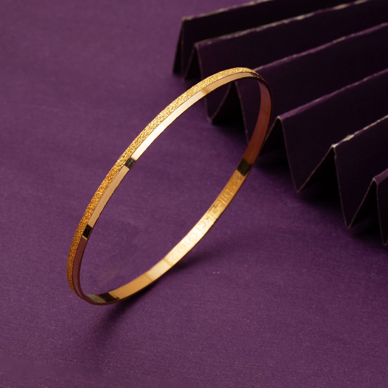 22K Yellow Gold Thin Stackable Bangle (22 g)
