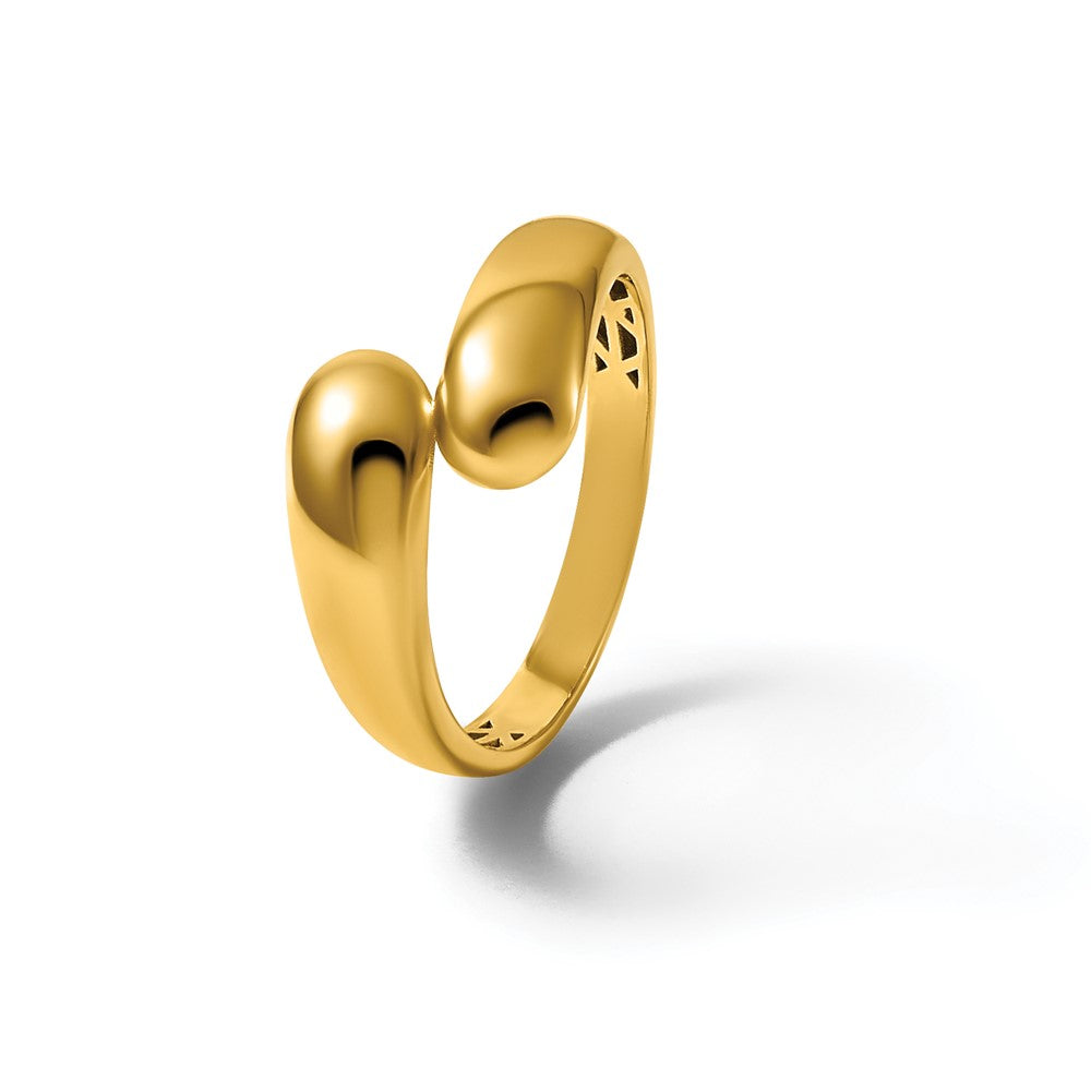 14K Yellow Gold Polished Size 7 Bypass Ring