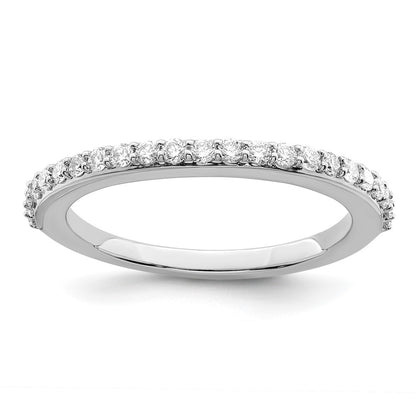 True Origin 14K White Gold 1/3 carat Lab Grown Diamond VS+ F+ Complete Wedding Band Ring