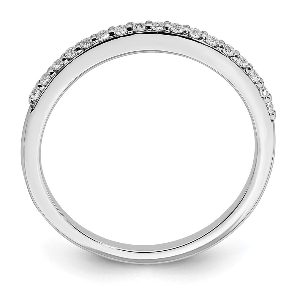 14K White Gold 1/5 carat Diamond Complete Wedding Band Ring