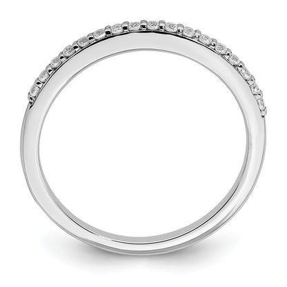 14K White Gold 1/5 carat Diamond Complete Wedding Band Ring