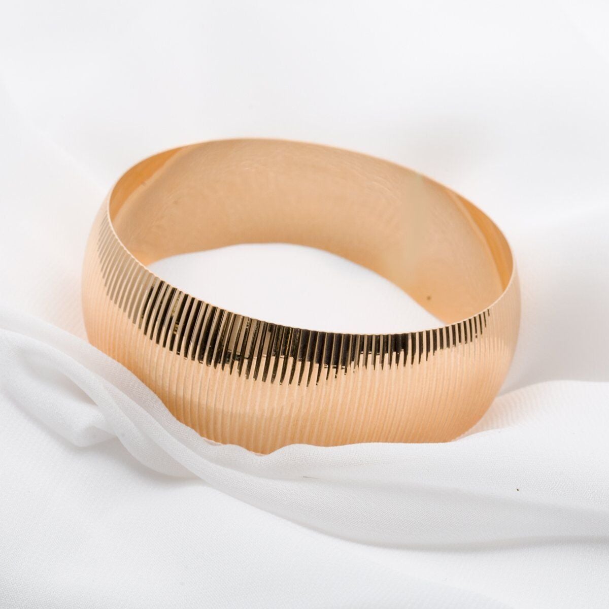22K Yellow Gold Wide Extra Wide Bangle