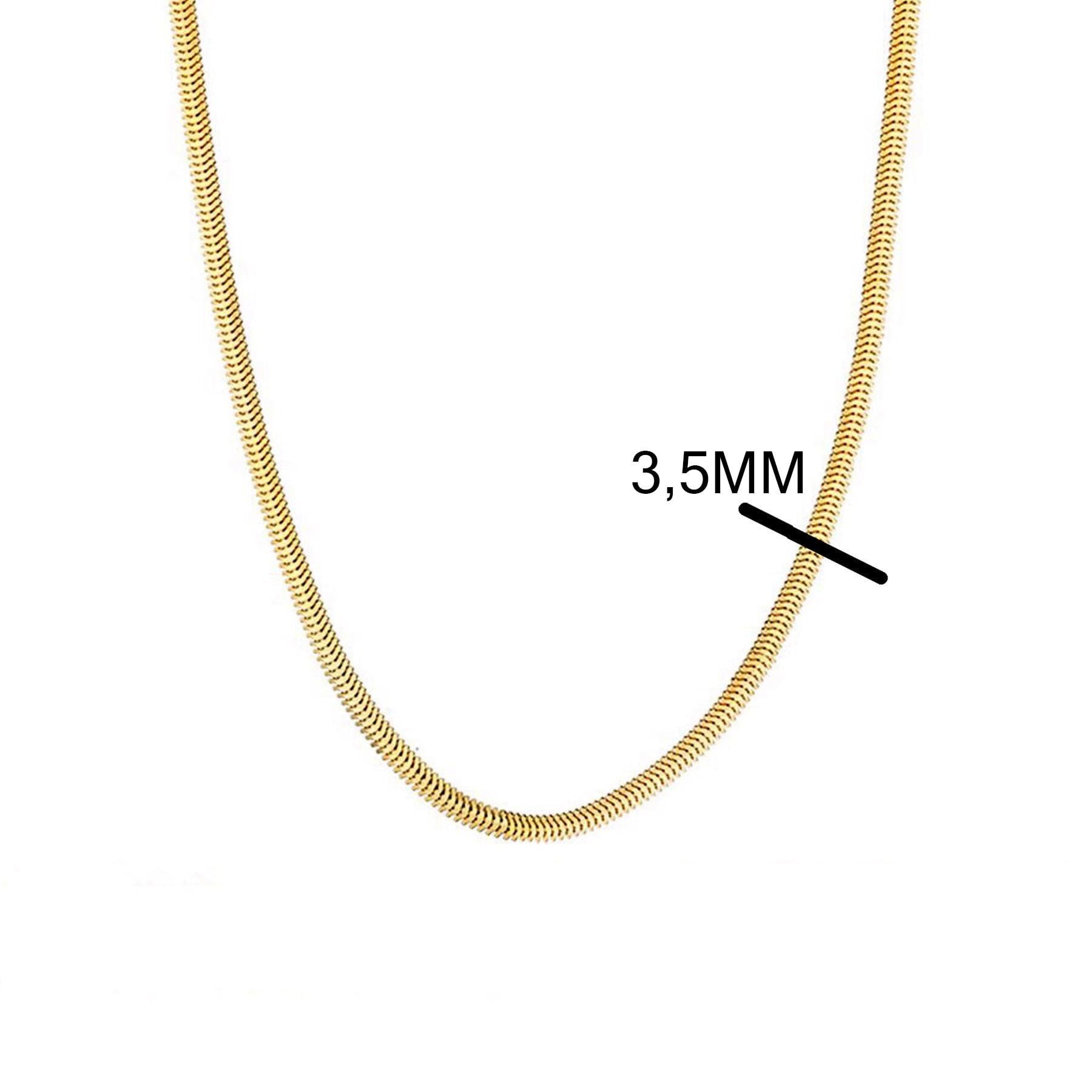 14K Yellow Gold Herringbone Chain 55 Cm