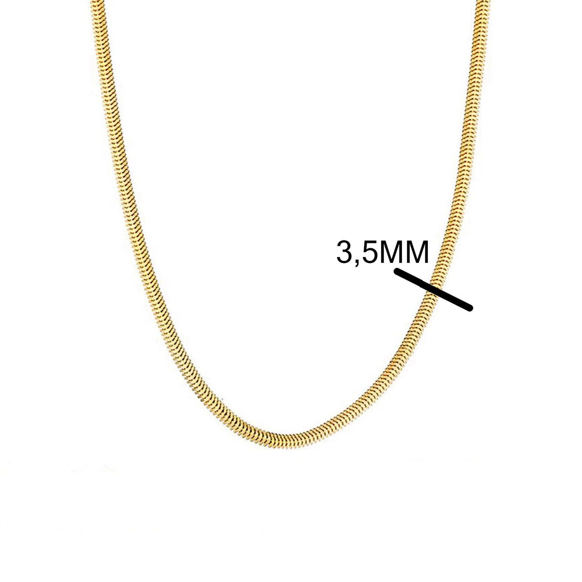 14K Yellow Gold Herringbone Chain 55 Cm