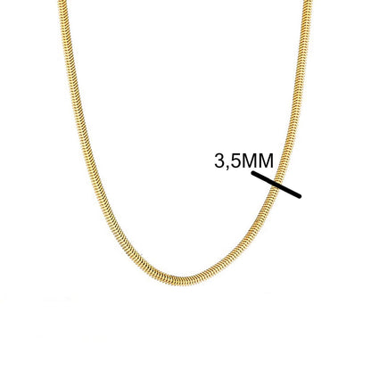 14K Yellow Gold Herringbone Chain 55 Cm