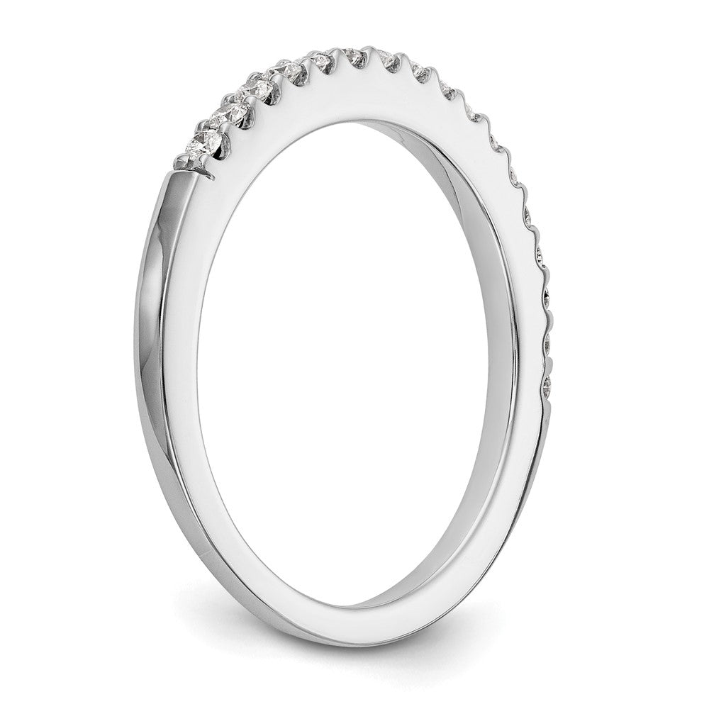 True Origin 14K White Gold 1/3 carat Lab Grown Diamond VS+ F+ Complete Wedding Band Ring