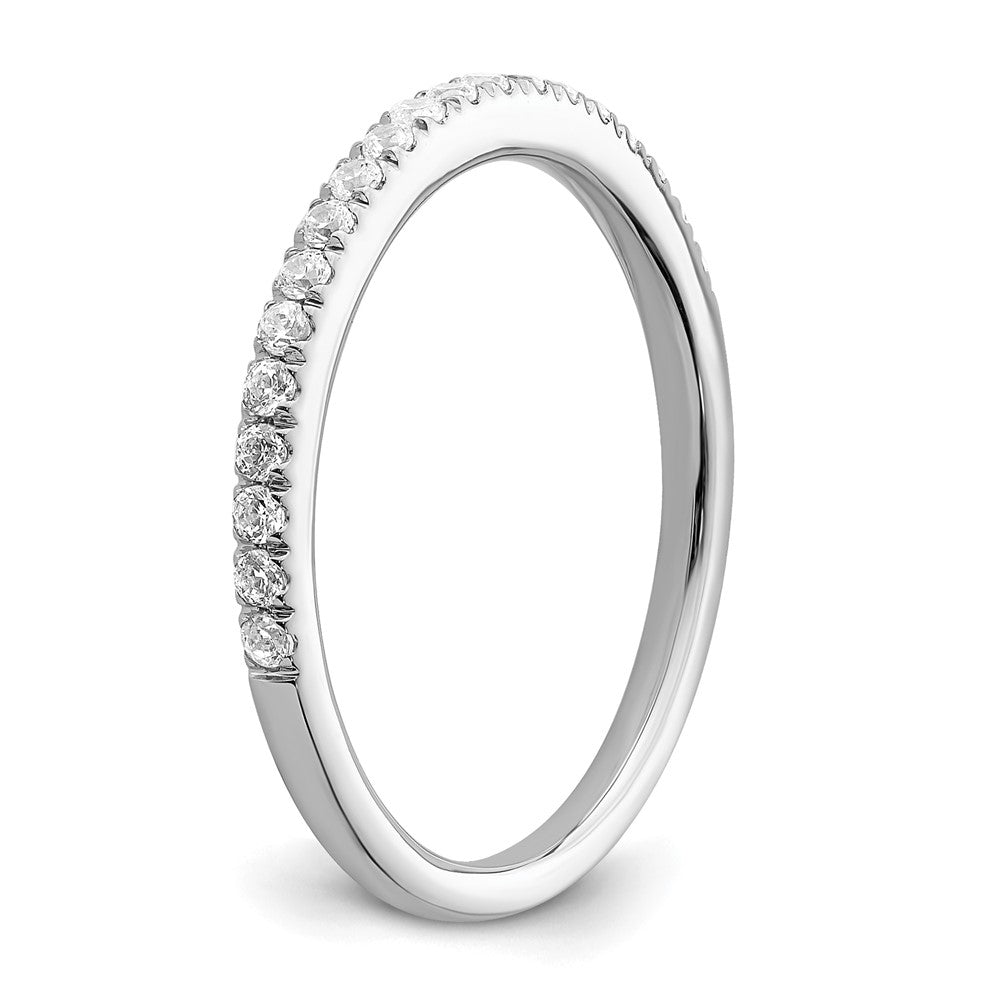 14K White Gold 1/4 carat Diamond Complete Wedding Band Ring