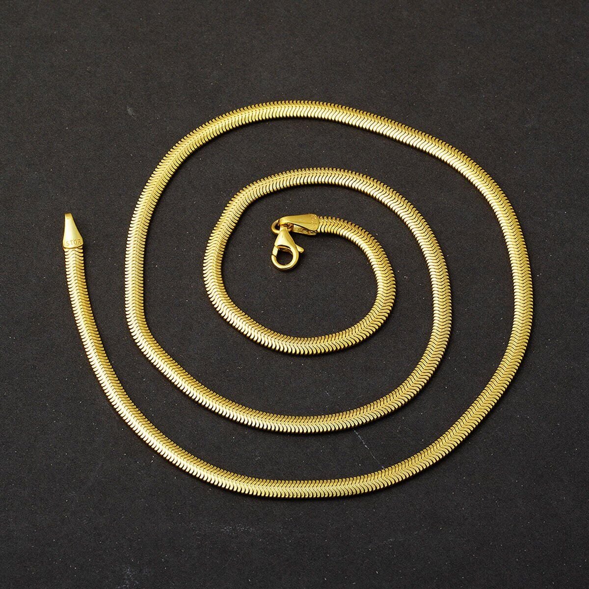 14K Yellow Gold Herringbone Chain 55 cm (8.77 g)